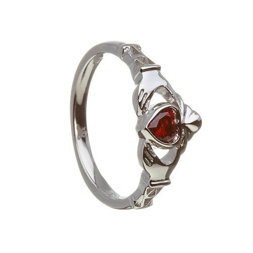 Birthstone Claddagh Ring