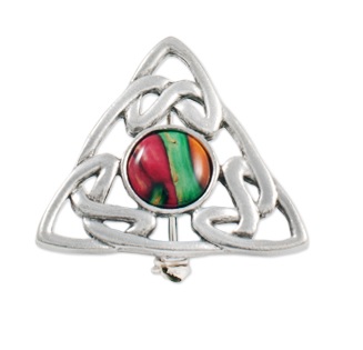 Heathergems Triangular Pewter Brooch HB54