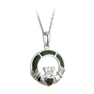 Connemara Marble Claddagh Pendant S44700