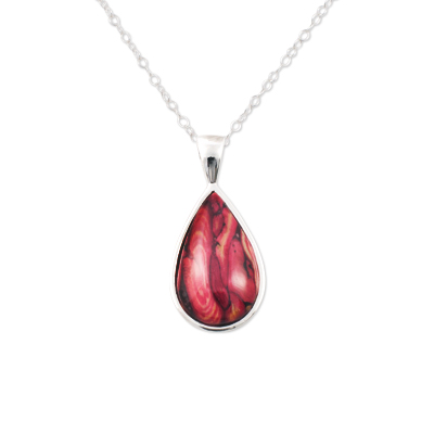 Silver Teardrop Heathergem Pendant SP422