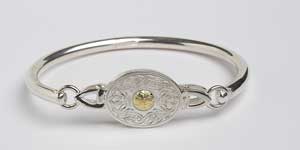 Warrior Shield Oval Bangle with Beading WB8B