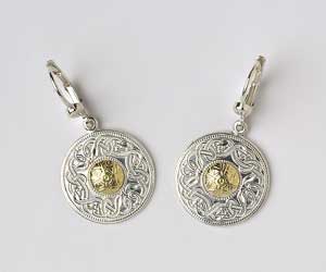 Small Celtic Warrior Earrings with 18K Beading WE1B