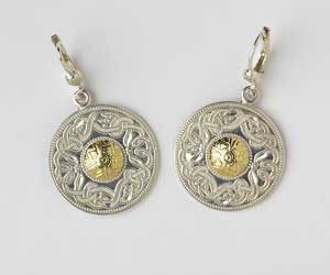 Large Celtic Warrior Earrings with 18K Beading WE2B