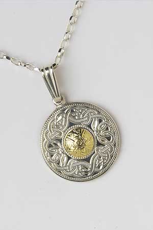 Small Warrior Shield Pendant with 18K Bead WP1B