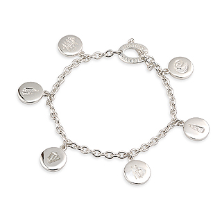Silver History of Ireland Charm Bracelet S5558