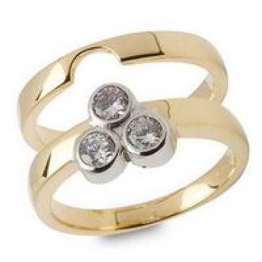 3 Stone Diamond Set Engagement Ring ENG15