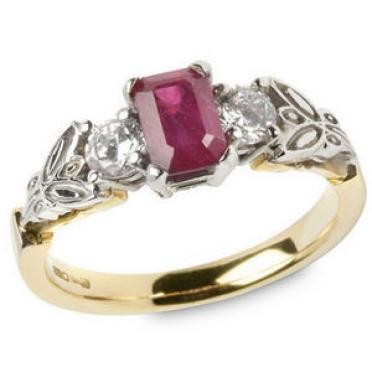 Ruby Diamond Engagement Ring ENG20