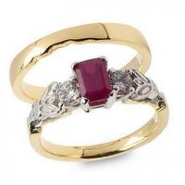 Ruby Diamond Engagement Ring ENG20