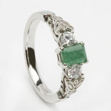 Emerald Diamond Engagement Ring ENG20