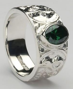 Mens Celtic Ring Stone Set CTR1SS