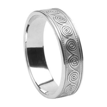 Mens Spiral Band WED114