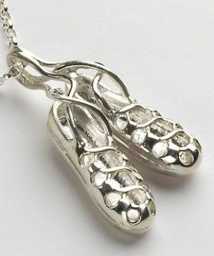 Dancing Shoes Pendant Silver