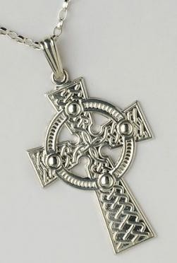 Traditional Celtic Cross Large Pendant C700 Silver