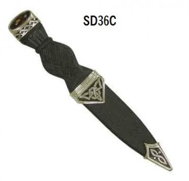 Celtic Pewter Sgian Dubh with Stone SD36C