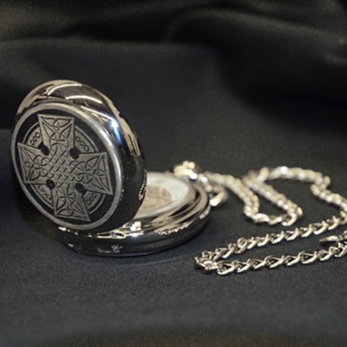 Celtic Cross Mechanical Pocket Watch