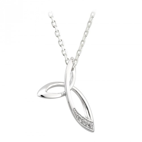 Silver Crystal Trinity Fusion Pendant S45746