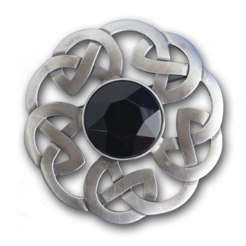 Celtic Interlace Plaid Brooch