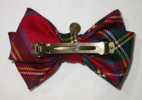 Royal Stewart Modern Tartan Hair Clip with Bow