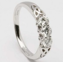 3 Stone Diamond Set Engagement Ring ENG14