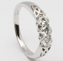 3 Stone Diamond Set Engagement Ring ENG14