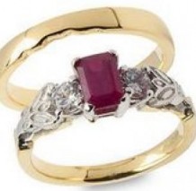 Ruby Diamond Engagement Ring ENG20