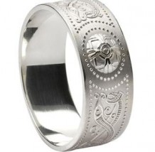 Mens Extra Wide Celtic Warrior Shield Band WED34