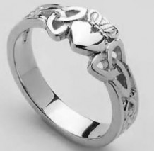 Ladies Claddagh Heart Trinity Knot Shank CLAD36