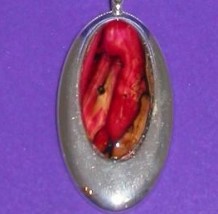 Silver Oval Pendant with Heathergem HP42