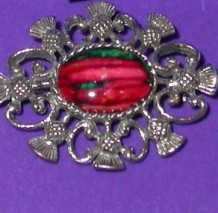 Heathergems Celtic Thistle Pewter Brooch CHB5