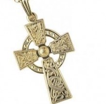 Celtic Warrior Shield Cross WC2 Gold