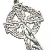 Extra Large 2 Sided Celtic Cross Pendant Silver C64