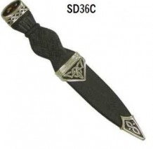 Celtic Pewter Sgian Dubh with Stone SD36C