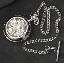 Celtic Cross Mechanical Pocket Watch