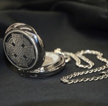 Celtic Cross Mechanical Pocket Watch