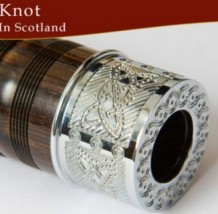 Wallace Classic 4 Engraved Bagpipes Dot Knot