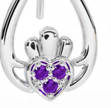 Birthstone Claddagh Earrings