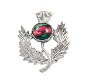 Heather Gem Thistle Brooch CHB1