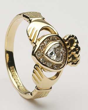 Ladies Diamond Claddagh Heart Ring CLAD30DD