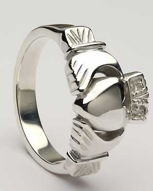 Mens Extra Wide Claddagh Band WED263