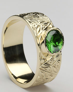 Gents Celtic Ring Stone Set CTR1SS