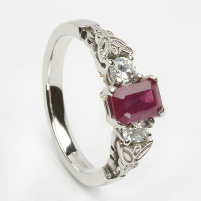 Ruby Diamond Engagement Ring ENG20