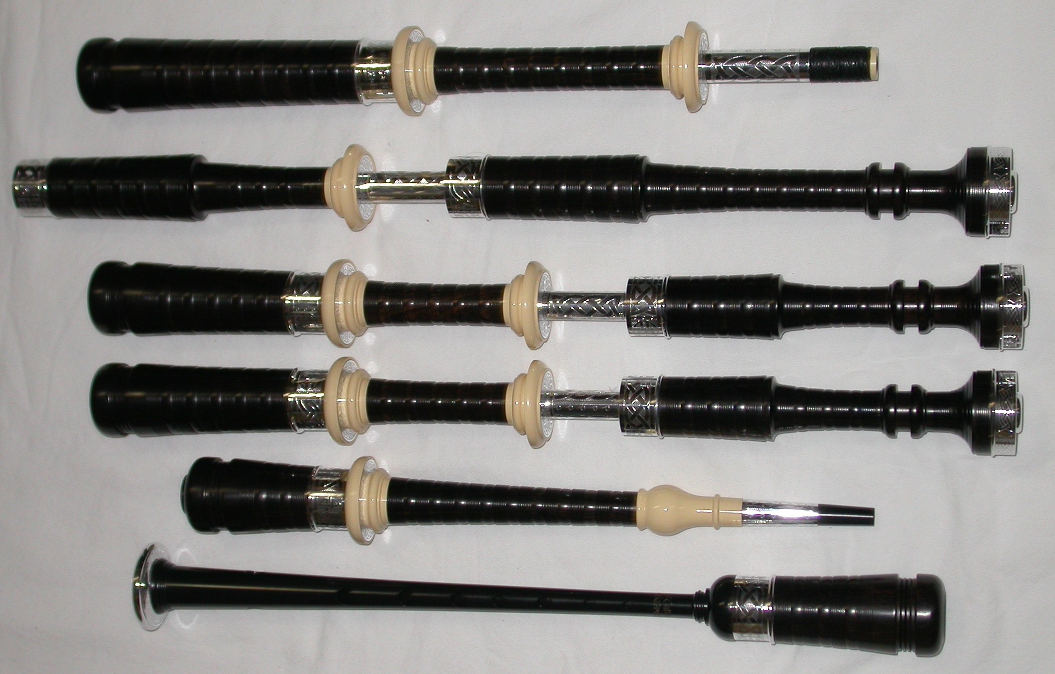 McCallum AB4 Imitation Ivory Celtic Bagpipes