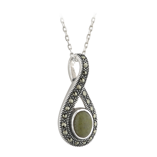 Marble and Marcasite Pendant S45283