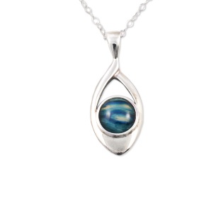 Silver Teardrop Heather Pendant SP423