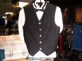 Black Argyle 5 Button Vest