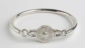 18k White Gold Diamond Claddagh Matching Band