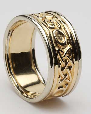 Ladies Claddagh Celtic Band with Trims WED247