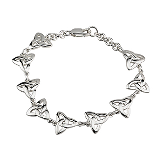 Silver Trinity Link Bracelet S5302